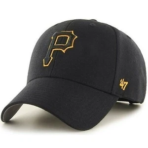 '47 Pittsburgh Pirates MLB Curved Brim Adjustable Baseball Hat Cap Black 47 - Picture 1 of 2