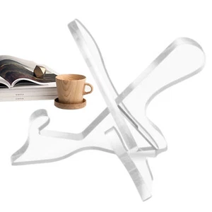 Acrylic Book Holder X-Shaped Display Stand For Cookbook Recipe Menu Magazines - Picture 1 of 11