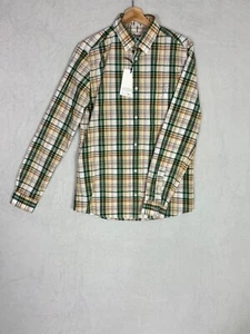 Barbour, Men's Green, Beige and White Checked Long Sleeve Shirt, Size S - New - Picture 1 of 6