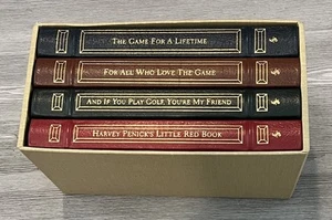 Harvey Penick Bud Shrake The Game of Golf Easton Press 4 Book Box Set Leather - Foto 1 di 5