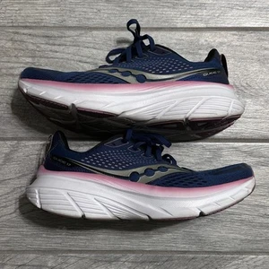 Saucony Guide 17 Women's Running Shoes Size 9.5 Navy Blue Orchid Pink - Picture 1 of 7