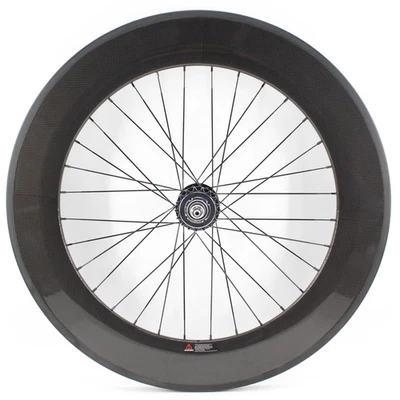 1 Pcs 700C Fixed Gear Road Bike Front Rear Wheels 3K UD 12K Carbon Fibre Wheels - Image 1 of 4