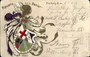 Studentika Ak Freiburg im Breisgau, Corps Ripuaria, Wappen - 4746074 - Picture 1 of 2