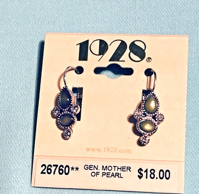Pendientes de plata 1928 nuevos con etiquetas. MOP COLOR SALVIA, un hallazgo raro. Orejas perforadas, ¡hermosas! Foto 1 de 3