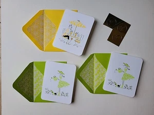 Papyrus 3 Blank Note Cards Anne Keenan Higgins Gardening Cafe With Dog - Picture 1 of 10