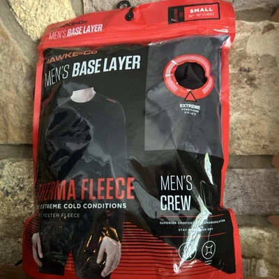 NUEVA Camisa Hawke & Co Para Hombre Capa Base Térmica Polar PEQUEÑA Foto 1 de 2