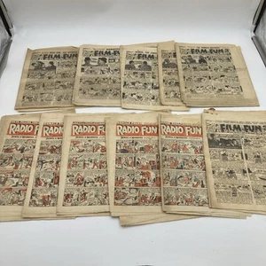 Vintage Lot Of Radio Fun & Film Fun Comics - Imagen 1 de 7