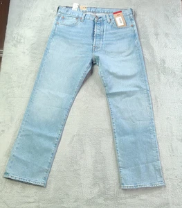 Levis 501 Jeans Herren Größe 34x29 blau helle Waschung Knopfleiste Fly Jeans - Bild 1 von 16