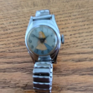 1950's U.S. Time Alice In Wonderland Wristwatch RARE ( Not Working) - Picture 1 of 3