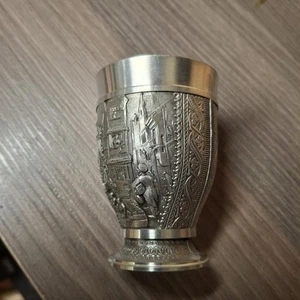 1 Stück Zinnbecher, Spitzweg-Motiv, - Bild 1 von 6