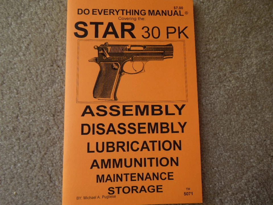 Pistola manual Spanish Star 30 PK 9mm 33 páginas   - Imagem 1 de 1