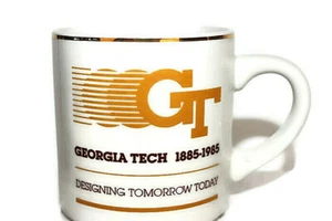 Georgia Tech 1885-1985 Commemorative 100 Year Anniversary Coffee Mug/Cup Rare Nu - Picture 1 of 4