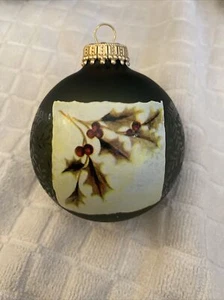 Decorazione natalizia vintage Christmas By Krebs Holly opaca - Foto 1 di 6