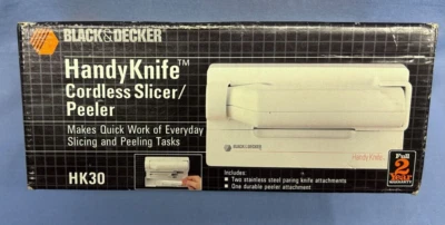 Black & Decker HandyKnife беспроводной ломтерезка нож для нарезки новый HK30 винтажный 1987 3 насадки - Изображение 1 из 4