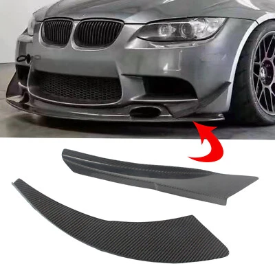 Carbon Fiber Front Bumper Canard Diffusor Splitter Flossen Für BMW E90 E92 M3 - Bild 1 von 4
