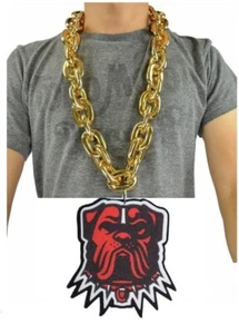 New NFL Cleveland Browns GOLD Fan Chain Big Foam Necklace - Picture 1 of 4