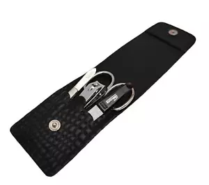 4-teiliges Solingen* Maniküre Set mit Leder COCCO Etui, Nagelschere, Feile, Pinz - Photo 1/4