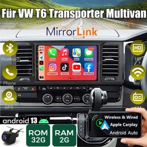 Apple Carplay Android 13 Autoradio GPS DSP Navi Für VW T6 Transporter Multivan - Bild 1 von 24