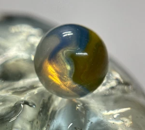 Vintage Vitro Achat "Opal" Marmor 0,61" schöner Marmor Sammlerstück Rarität 5/8" - Bild 1 von 11