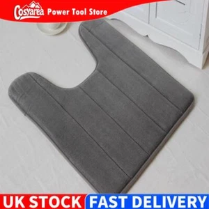 Memory Foam Toilet Floor Mat Anti Slip Washable Bath Pedestal Pad Rug Home 1PC - Picture 1 of 10