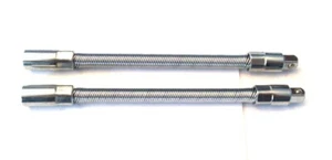 2 Stck. 1/4"" x 6" FLEXIBLE VERLÄNGERUNG STECKSCHLÜSSEL RATSCHE FLEX FEDERSTAHL - Bild 1 von 1