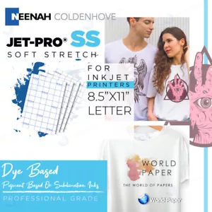 Heat transfer paper Jet Pro SS 10 Sheets for Light Garments Inkjet 8.5x11 #1 - Picture 1 of 4