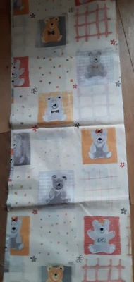 Stoffrest Patchworkstoff Baumwolle PATCH  TEDDIES ,  32 / 34 cm x 3,20 Meter - Bild 1 von 4