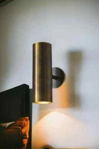 Aplique de pared de latón, luz de latón moderna, lámpara de aplique de pared ... - Imagen 1 de 7