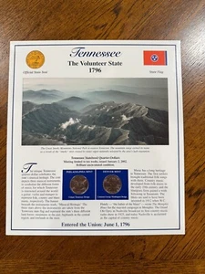 2002 Tennessee Statehood Commemorative Quarters Panel P&D, PCS, Stamps - Picture 1 of 2