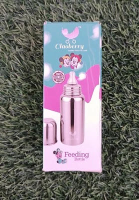 Biberón Claoberry acero inoxidable 150 ml | Pezón ecológico premium Foto 1 de 4