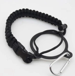 Paracord Handle Hydro Flask Water Sports Bottle Strap Grab Black 2.5” Opening - Picture 1 of 3