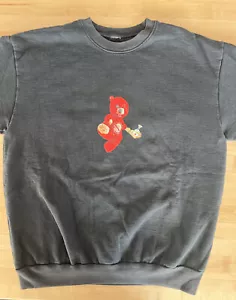 Travis Scott Astroworld Tour Skipping Bear Equipaggio Nero Grande - Foto 1 di 4