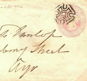 GB MALTESE CROSS Cover Distinctive GREENOCK MX 1843 Penny Pink Scotland 158f - Picture 1 of 6