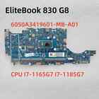 6050A3419601-Mb-A01 For Hp Elitebook 830 G8 Motherboard I7-1165G7 /I7-1185G7 Cpu