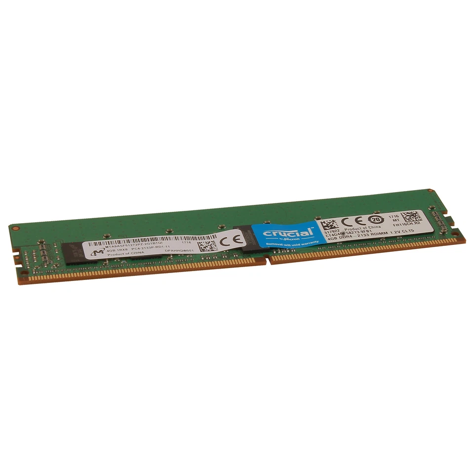 4GB Micron Crucial MTA9ASF51272PZ-2G1 CT4G4RFS8213.9FB1 PC4-1700 DDR4-2133P RAM - Image 1 of 1