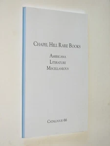 Americana, Literature Book Catalog #66 issued by Chapel Hill Rare Books - Picture 1 of 1