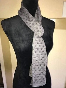 King Baby grau weiche Baumwolle leicht Totenkopf Logo Schal Tuch - Bild 1 von 9