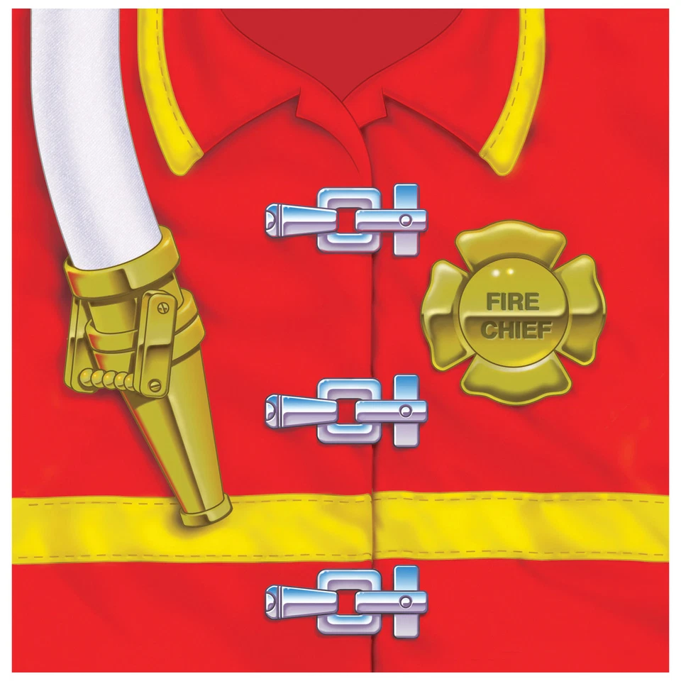 Firefighter 16 Lunch Napkins Fire Chief Badge Birthday Party 3 Ply - Image 1 of 1