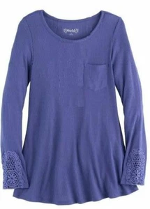 Mudd Girl's Ribbed Pocket Jegging Tee Purple Size: 7/8 (P) - Picture 1 of 1