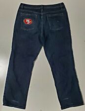 San Francisco 49ers NFL Pro Line 38x32 Mens Denim Jeans with 49ers Patch Pocket