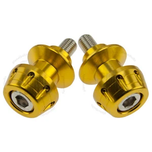 Gold Envy Swingarm Stand Spools For Kawasaki Ninja ZX 6R Holder 10mm Slider CNC - Picture 1 of 2
