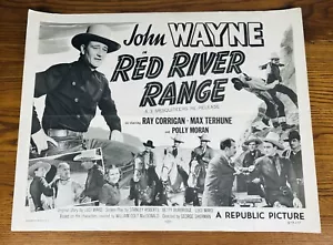 JOHN WAYNE RED RIVER RANGE 1953 RARE ORIGINAL HALF SHEET MOVIE POSTER 22 x 28 - Picture 1 of 4