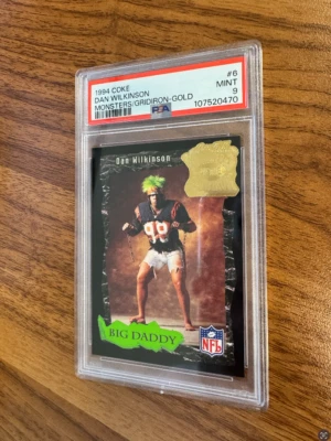 1994 coke monsters of the gridiron gold dan wilkinson PSA 9 - Image 1 of 2