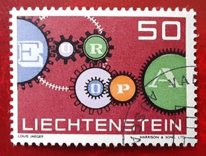LIECHTENSTEIN 1961 50c Used EUROPA C.E.P.T. Cogwheels Scott 368 VF/XF 3511-1 - Picture 1 of 2