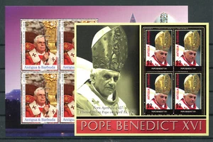 Antigua E Barbuda 8 Blocchi/Foglietti Non Timbrato / Papa Benedetto Xvi. 2/2838 - Foto 1 di 5