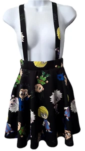 Hot Topic Suspender Skirt Dress S Swing Skater Hunter X Comic POCKETS Black Punk - Picture 1 of 8