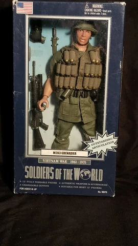 Soldiers of the World Vietnam War M203 Grenadier 12" Action Figure Toy 2001 Cover