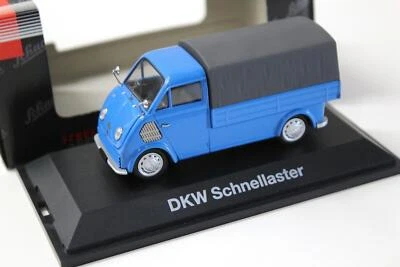 1:43 Schuco DKW Schnelllaster Cassone/Telone Blu - Immagine 1 di 4