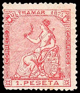 Cuba Esp. - Edi * 30 - 1874 - Alegoría - 1 Pts. - Imagen 1 de 1