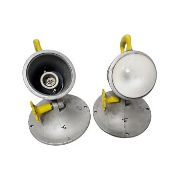 2 винтажных промышленных прожектора NATALE Circle D для пожарной машины прожектор полицейский #G - Изображение 1 из 4